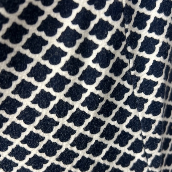 Talbots Surplice Wrap Blouse Navy White - Picture 2 of 7